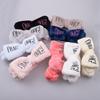 Custom Logo SPA Bowknot Hair Lace Sports Headband Adjustable Elastic OMG Hair Band for Women and Girls Yoga Shower Wash