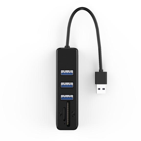 USB-хаб Многофункциональная док-станция Plug and Play Высокоскоростная передача данных USB2.0 Кардридер SD/TF 5-в-1 Многопортовый адаптер