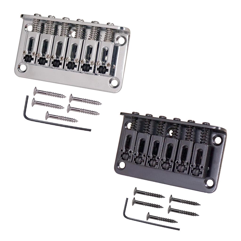 Zinc Alloy Guitar Bridge Saddle 6 String Replacement Roller Saddles Electric Guitar Parts Accessories for Guitar Supplies
