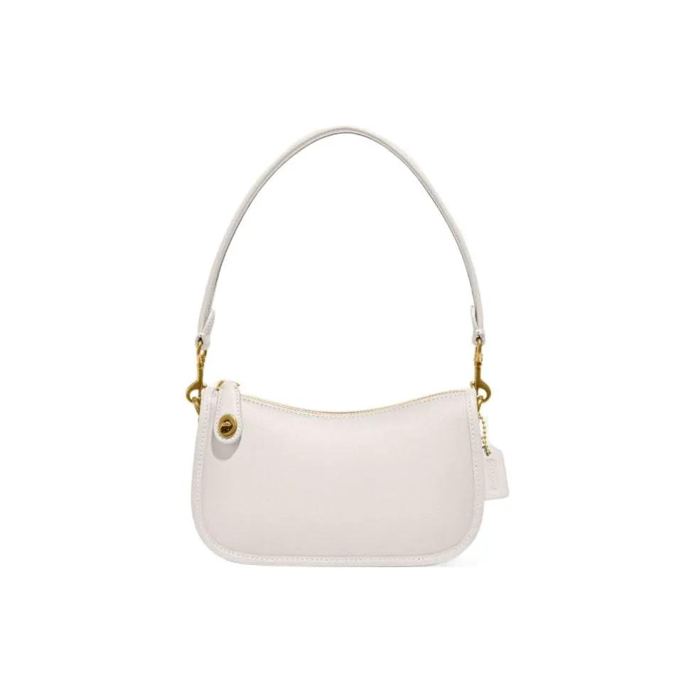 COACH Swinger Cow Leather Pochette , Shoulder Bag , Handbag Women's Pink White (Unisex) Shoulder Bags C2643 B4HA