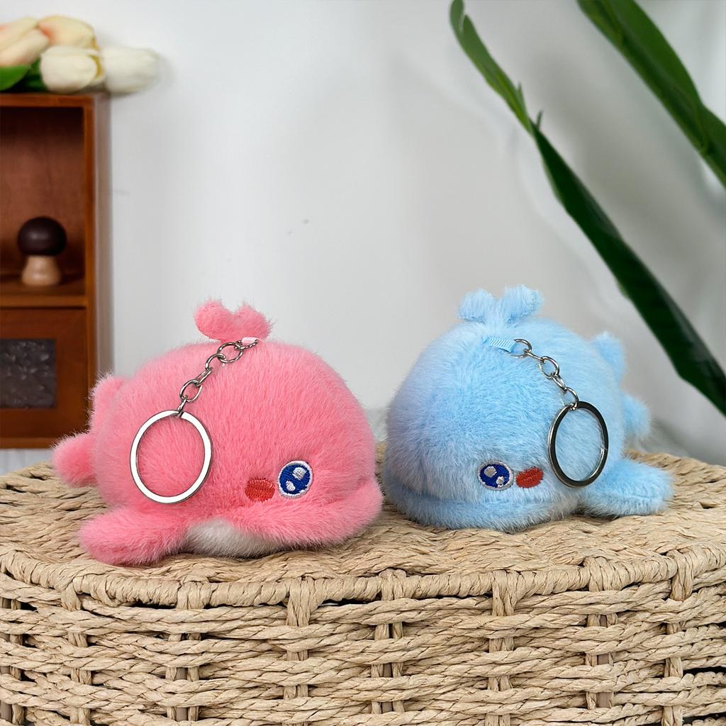 Cute Cute Marine Animal Jellyfish Pendant Plush Toy Doll Clown Fish Keychain Bag Hanging Decoration