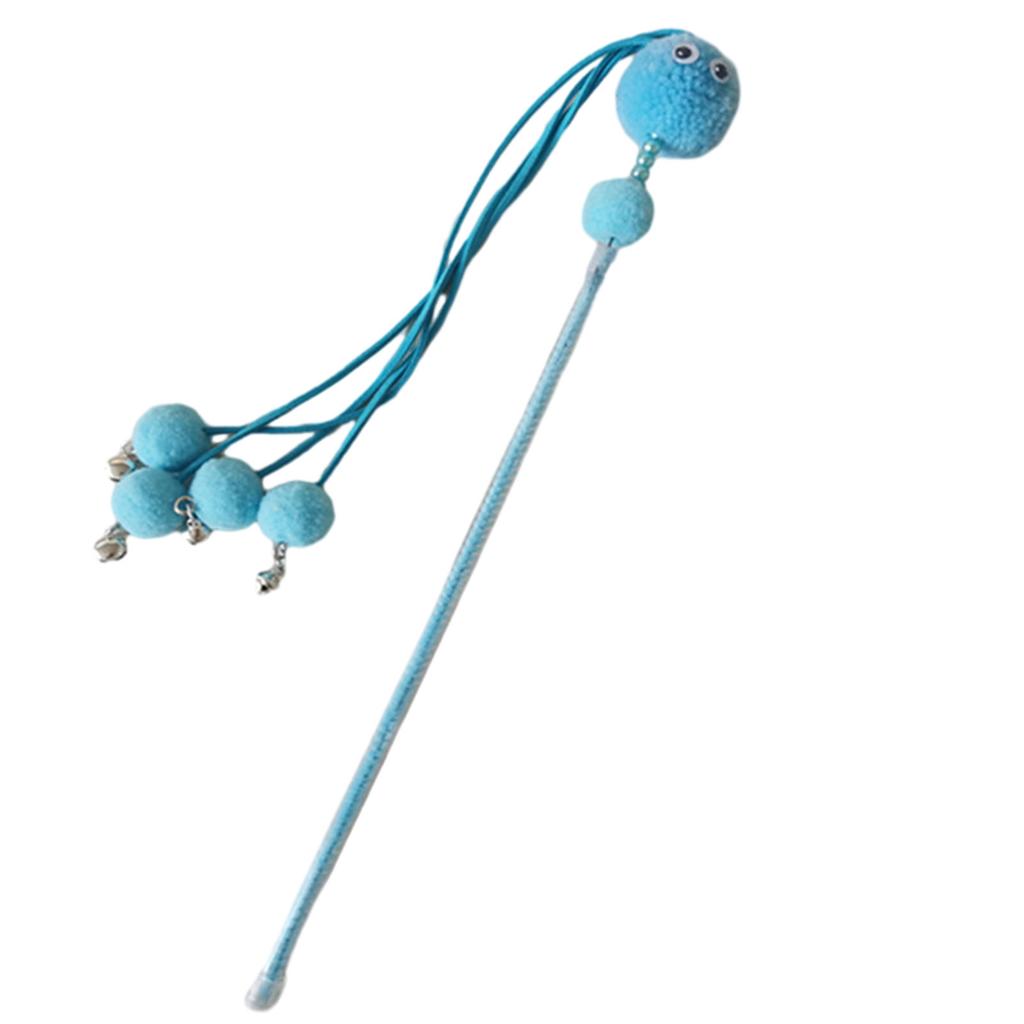 Кошачья палочка-дразнилка с маленькими колокольчиками, длинная интерактивная палочка, игрушка для кошек, кисточка, преследование, забавные инструменты для дрессировки домашних животных для кошек