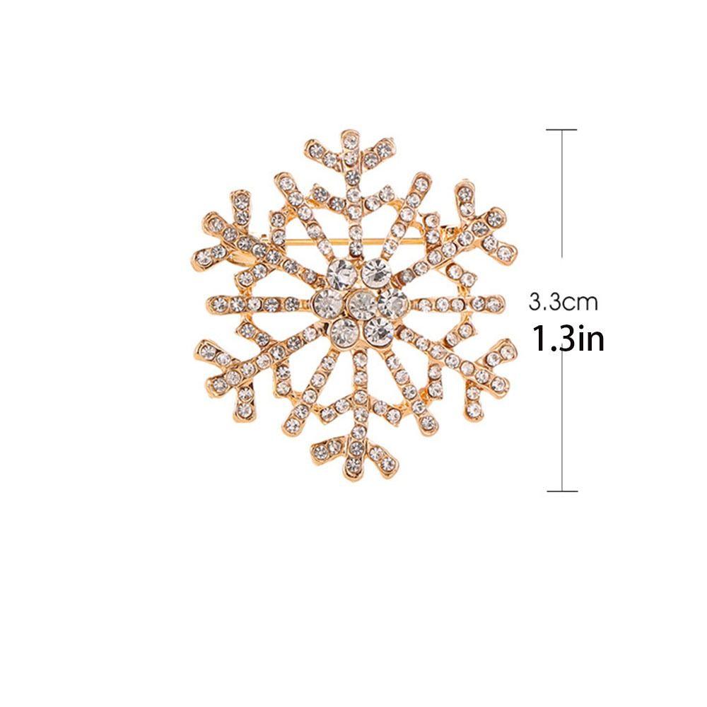 Zircon Creative Snowflake Brooch Zinc Zinc Zinc Alloy Elegant Decoration