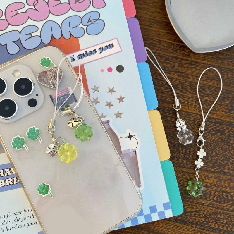 Ручная работа Четырехлистный клевер телефонный брелок стильный телефон цепочка мобильный аксессуар портативный брелок для модных женщин дамы