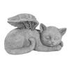 Pet Memorial Statue Resin Sleeping Pet Angel Garden Sculpture for Pet Memorial Gravestone Ornament