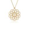 Позолоченное ожерелье из стерлингового серебра с камнем "Цветок жизни"