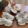 Thick-soled Heightening Dad Shoes Women's Shoes Summer New Mesh Breathable and Lightweight Leather Casual Sports Shoes
