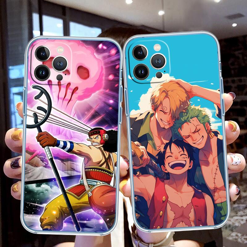 One Piece Art Soft Shell Transparent Phone Case for Motorola Moto G7 G8 G9 G84 G85 G73 G24 G15 Z2 Play Power Plus
