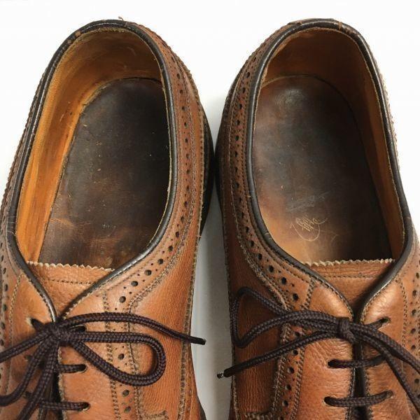 1968 Made? FLORSHEIM Kenmoor Long Wingtip Shoes Size 10.5C (27.027.5cm) Imperial Vintage Men's(USED)