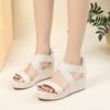 Summer New Women'S Wedge Sandals Casual Comfort Ladies Shoes Water Proof Platform Back Zip Open Toe Females Footwear