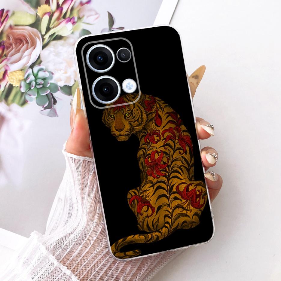 For Oppo Reno13 Pro Case CPH2697 Luxury Flowers Butterfly Painted Cover Soft Slim Phone Case For Oppo Reno 13 Pro Reno13 5G Bags