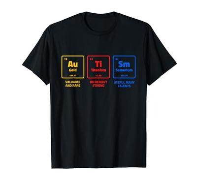 Элементы осведомленности об аутизме Периодическая таблица ASD Футболка
