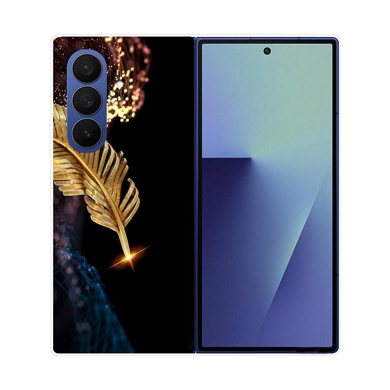 Прозрачный складной чехол для телефона Samsung Galaxy Z Fold 6 7 Прозрачная ударопрочная жесткая крышка из ПК для Samsung Z Fold7 Fold6 Чехол Capa