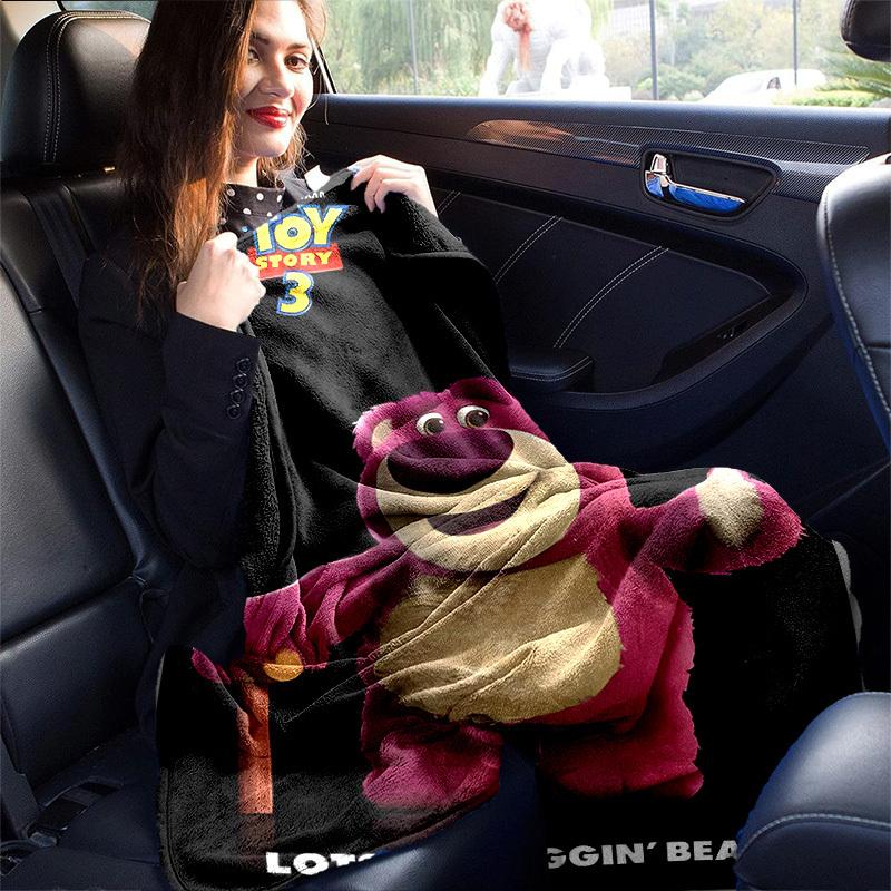 1pc, Toy Story 3 Lots-O-Huggin' Bear Blanket Home Decor, Couch Blanket, Outdoor Blanket, Gift Idea, Flannel Throw, Suitable for Bedroom