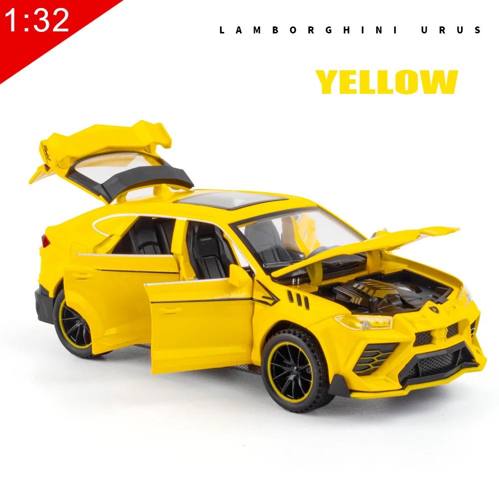Новый 1:32 Lamborghini URUS спортивный автомобиль имитация литья под давлением металлический сплав модель автомобиля звук свет инерционный механизм коллекция детские игрушки подарки