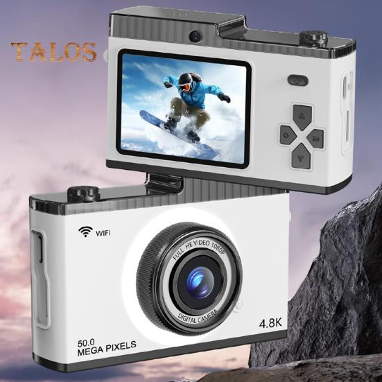 Цифровая камера с двумя объективами, IPS-дисплеем, автофокусом, зумом, защитой от сотрясений, перезаряжаемой беспроводной камерой для селфи с возможностью обмена данными по Wi-Fi