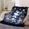 1pc Kitten Printing Lightweight Flannel Blanket, Comfortable and Warm Blanket, for Camping Sofa Bed and Couch Office, Gift