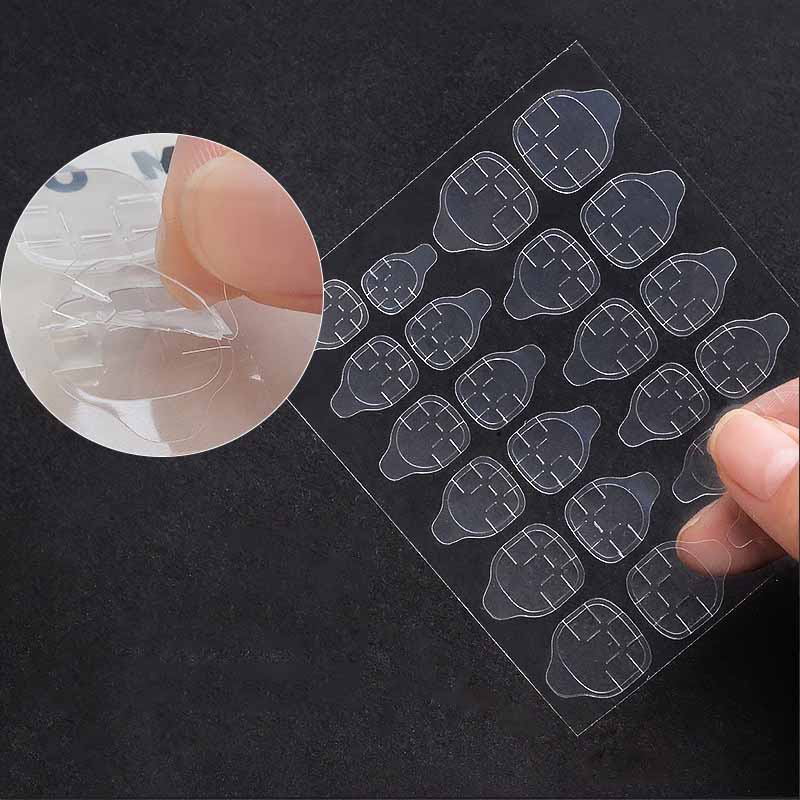 120/240 шт. Водонепроницаемая двухсторонняя прозрачная лента для ногтей с желеобразной текстурой, ультратонкая, сильная фиксация, невидимая, без повреждений, съемная для накладных ногтей