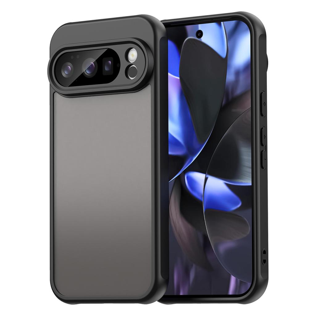 For Google Pixel 10 Pro Case Drop Proof Airbags Frosted Translucent PC+TPU Phone Back Cover