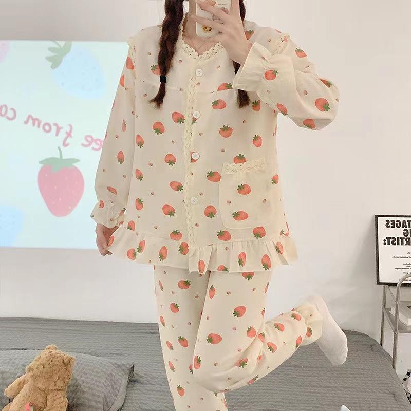 Женская пижама Lady Sweet Style Y2k Cartoon Bubble Cotton Bow Square Gown Женская ночная рубашка 2024 Осень Новая молодежная шикарная одежда для сна