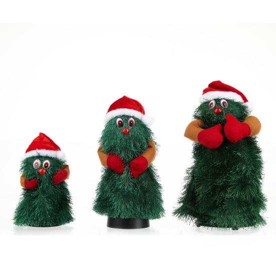 Электрическая кукла-елка, работающая от батареек, танцующая фигурка в виде елки, рождественское украшение для камина