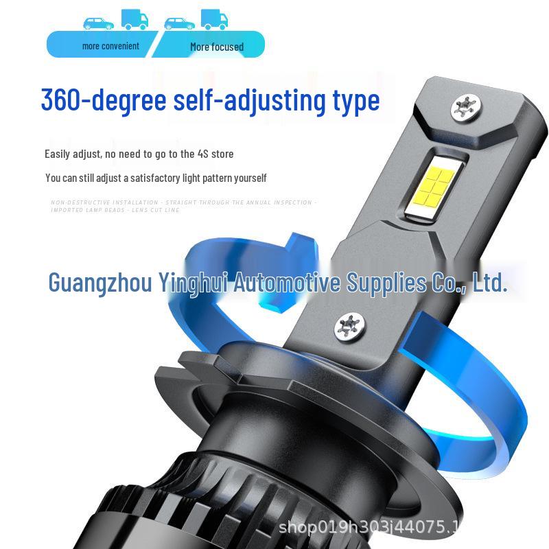 100W LED Headlight Assembly for 12V/24V Cars: Easy, Non-Destructive Installation