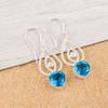Swiss Blue Topaz Gemstone 925 Sterling Silver Jewelry Drop/Dangle Earrings2.00" EE-32-8