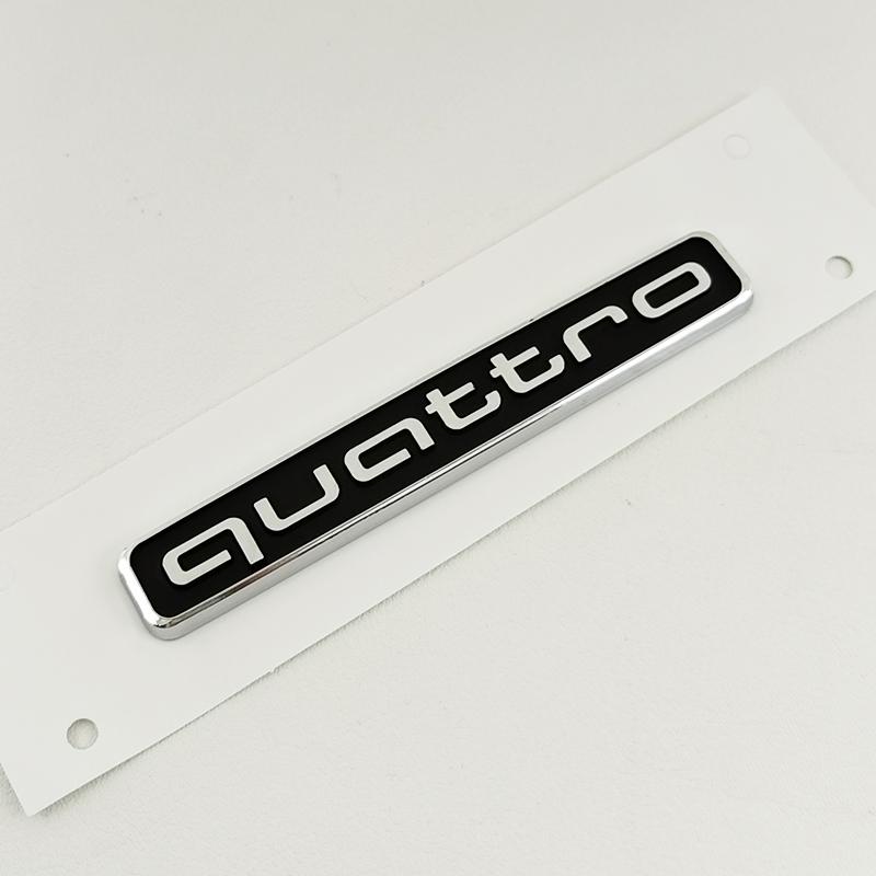 For Audi RS3 3D ABS Black Logo Quattro Emblem Decal Car Badge For Audi A3 A5 A4 A6 A7 A8 A1 A2 S3 S4 TT Q3 Q7 Q5 Quattro Sticker Accessories