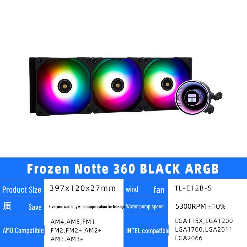 Водяной кулер для процессора Limin ARGB FN240/FN360, черный и белый