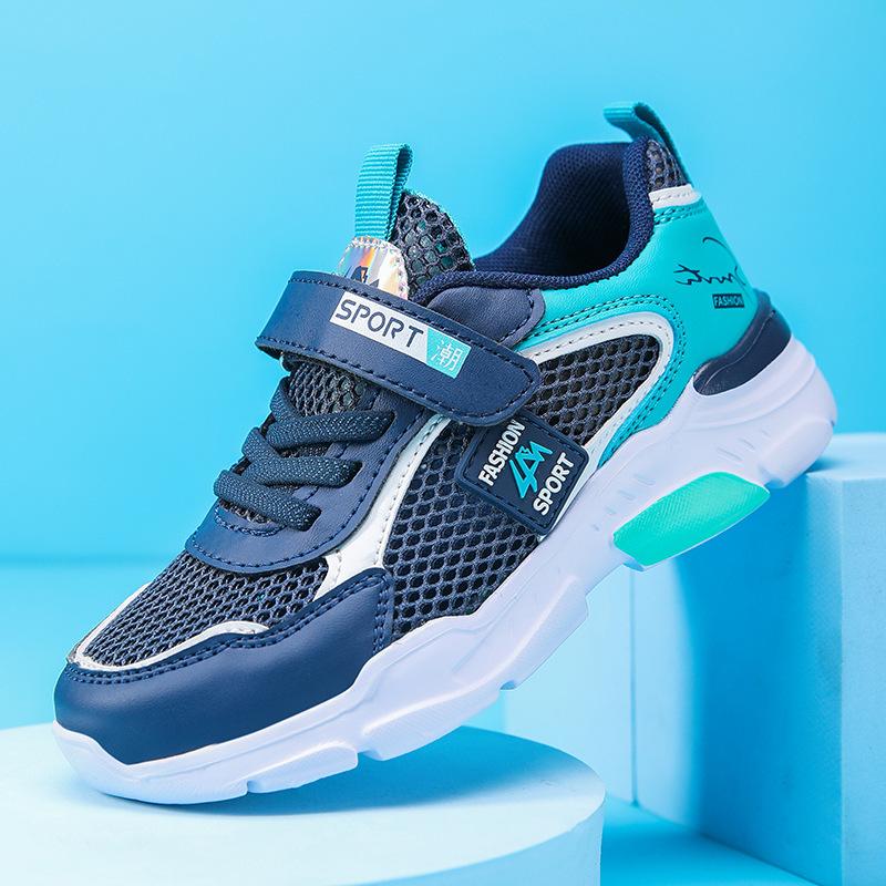 Children's Sports Boys 2025 Leather Surface Medium and Large Running Children's Shoe Surface New Casual Shoes Boys Casual Surface Net Ca