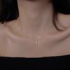 S925 Sterling Silver Diamond Pendant Necklace for Women Pendant Gang Drill Small Straight Stick Elegant Clavicle Chain