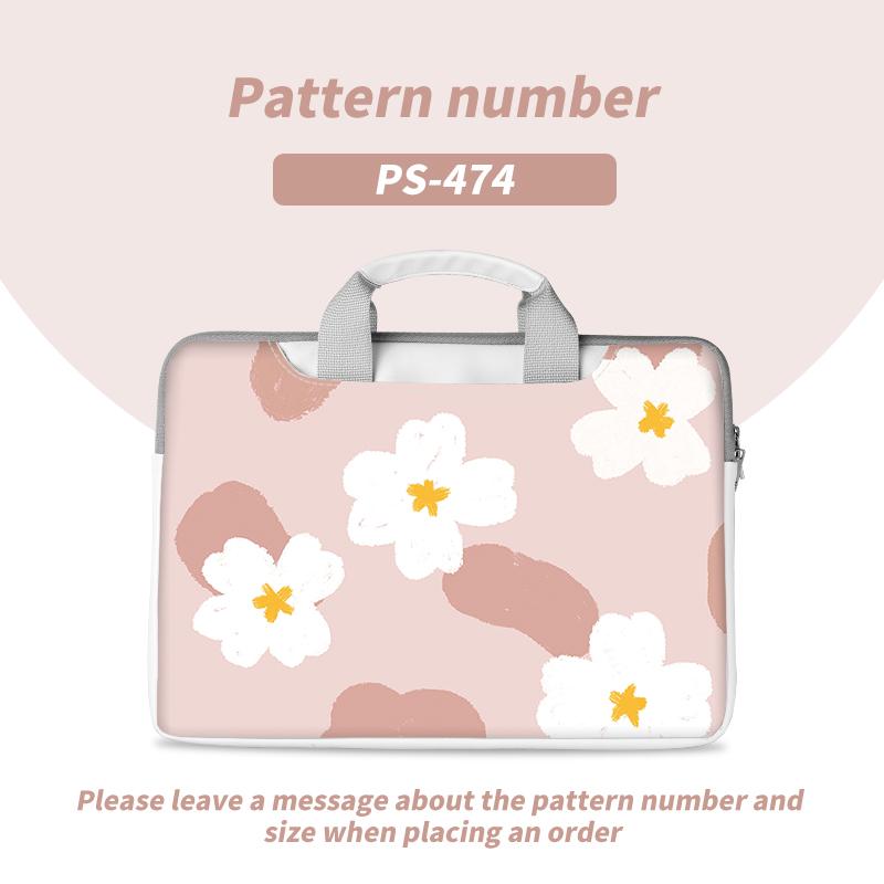Сумка для ноутбука с цветочным принтом разных размеров 13, 14, 15, 16, 17 дюймов, многоцелевая сумка через плечо для Macbook/HP/Lenovo/Acer/Asus