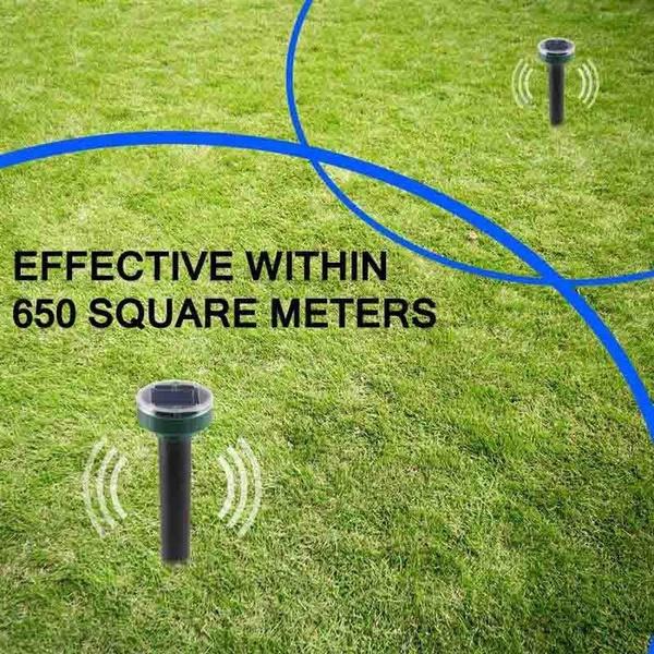 Наружный непромокаемый солнечный ультразвуковой вибрационный отпугиватель вредителей, отпугиватель змей для газона, сада, двора, фермы