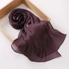 Breathable and Cool Long Scarf Malaysian Shining Imatation Silk Solid Color Scarf Veil Hijab Chiffon Shawl