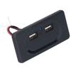RV USB Charger High Speed Dual Port Intelligent Circuit Car Chargers Socket with Blue LED