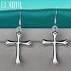 Cross Pendant Earrings Silver Fashion Jewelry