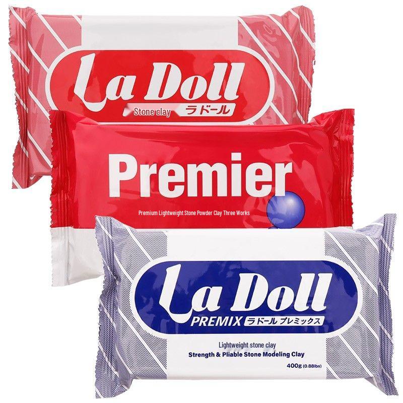 Набор белой самозатвердевающей глины Ladoll 500 г - DIY-глина для лепки фигурок, не требующая обжига