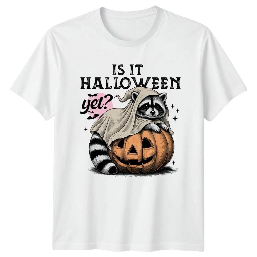 Is It Halloween Yet TShirt Raccoon Halloween Gift For Him And Her