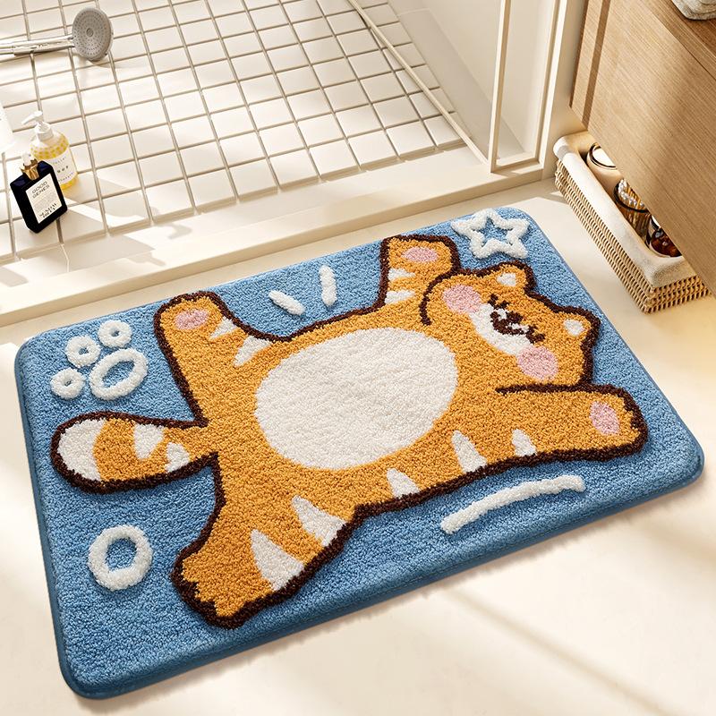 Новый мультяшный коврик для пола в ванной комнате с сильным водопоглощением, бытовой ворс, коврик для пола в туалете, коврик для двери в гостиную, спальню