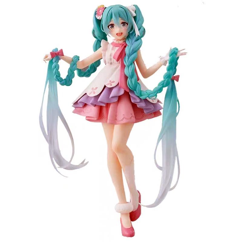 High-Quality Sakura Hatsune Miku PVC Doll with Decorative Chassis Ornaments