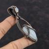 Rainbow Moonstone Pendant Copper Wire Wrapped Gemstone Pendant Moonstone Jewelry Handmade Unique Pendant Copper Wire Jewelry Gift For Mother