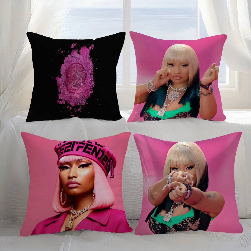 Наволочка на подушку N-Nicki Minaj Розовая F-Friday Диван Короткий Плюш Двусторонняя HD Печать Комната Домашний Офис Подарок Чехол для Подушки