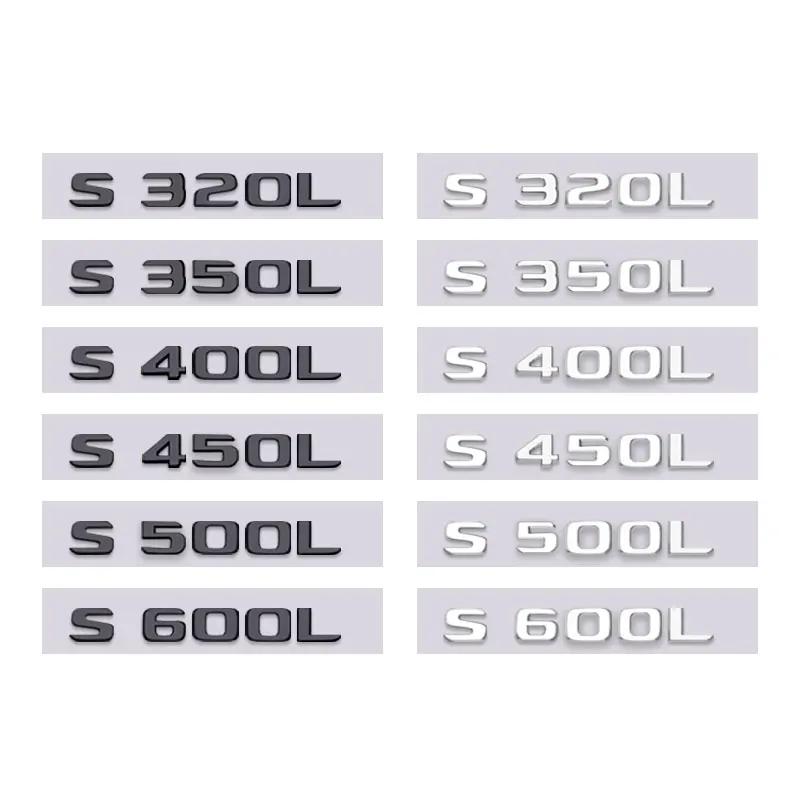 Benz amg S320L S350L S400L S500L S450L S600L letter logo car sticker for mercedes benz S class refit rear boot displacement trunk label