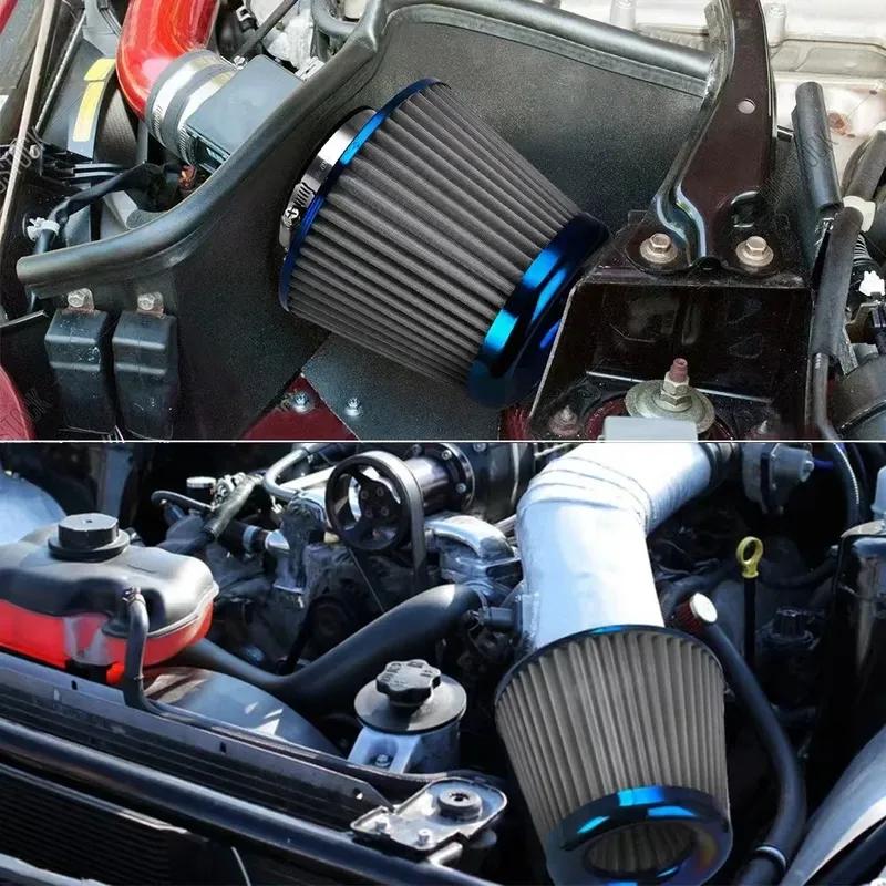 Universal Stainless Steel Auto Air Intake System High Flow Cone Cold Air Filter 60MM 65MM 70MM 75MM AF07