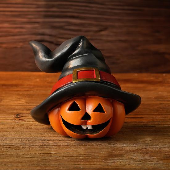В помещении На улице Хэллоуин Тыква Украшение Дизайн Шляпы Ведьмы Ретро Милая Фигурка Тыквы Настольное Фестивальное Украшение