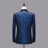 Мужские пиджаки жаккардовый костюм многоцветный тонкий выпускной свадебный сценический костюм