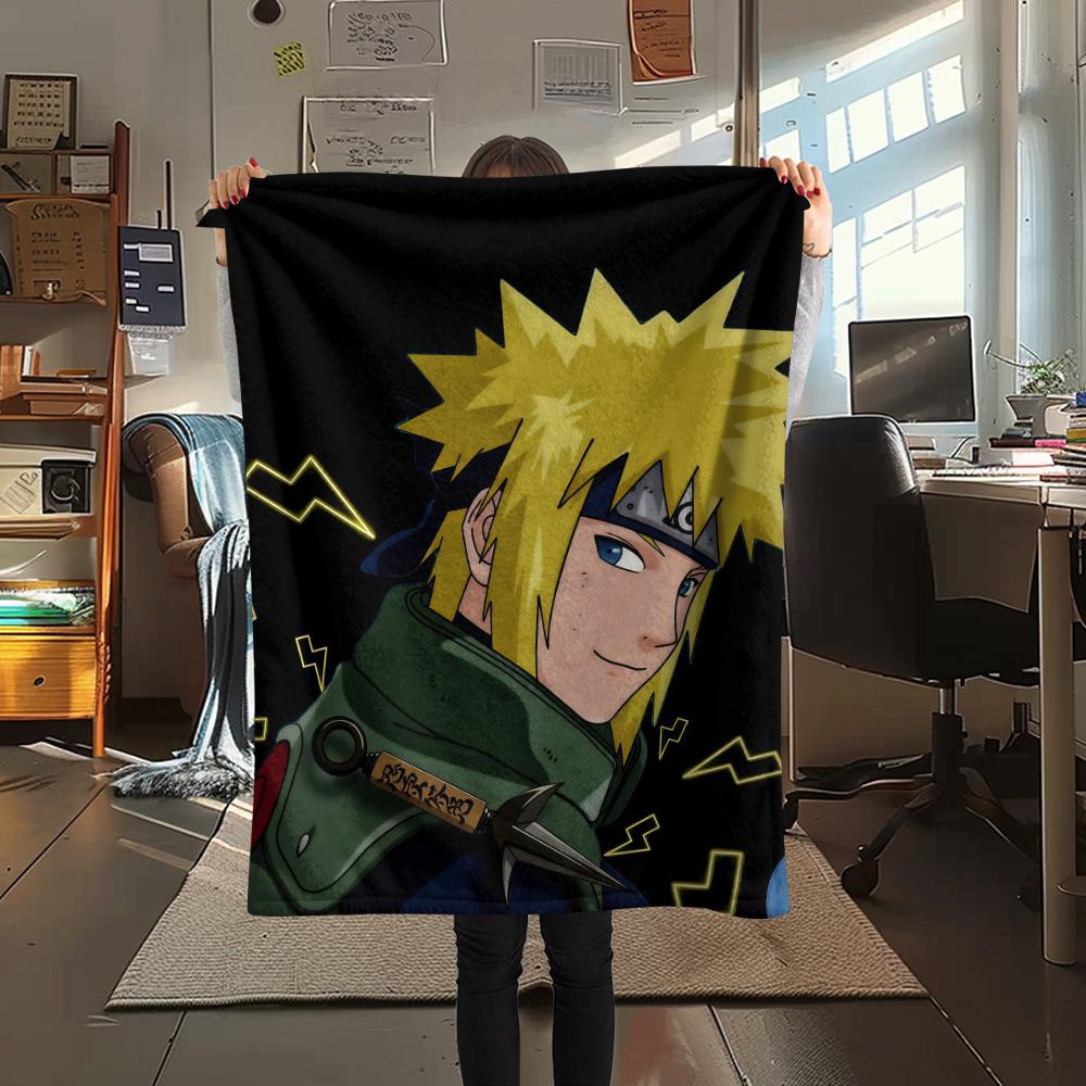 Minato Fourth Hokage Flannel Blanket, High quality Comfortable for All Seasons, Home Decor, Warmth and Comfort