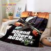Игровой плед GTA Grand Theft Auto, Мягкий плед для геймеров, Согревающий плед, Удобный плед для пикника, кроватей, дивана, домашней спальни, Подарок