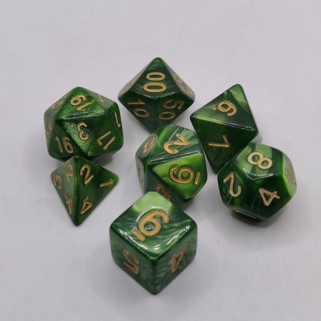 7 шт./лот, многогранные игральные кости из смолы D&D D4 D6 D8 D10 D% D12 D20, многогранные игральные кости TRPG, настольные игры