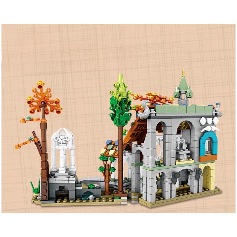 Креативные и интересные осенний лесной замок, украшение для дома, строительные блоки, кирпичи, игрушки, подарки без коробки